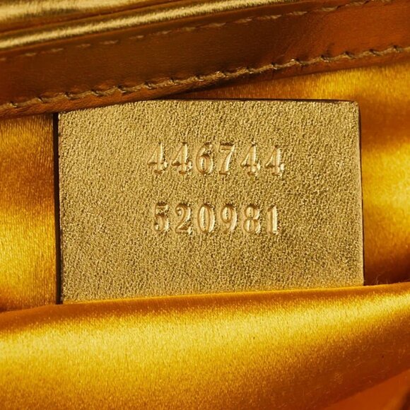 Gucci Gold Sequin Marmont Mini Flap Bag - Picture 8 of 10